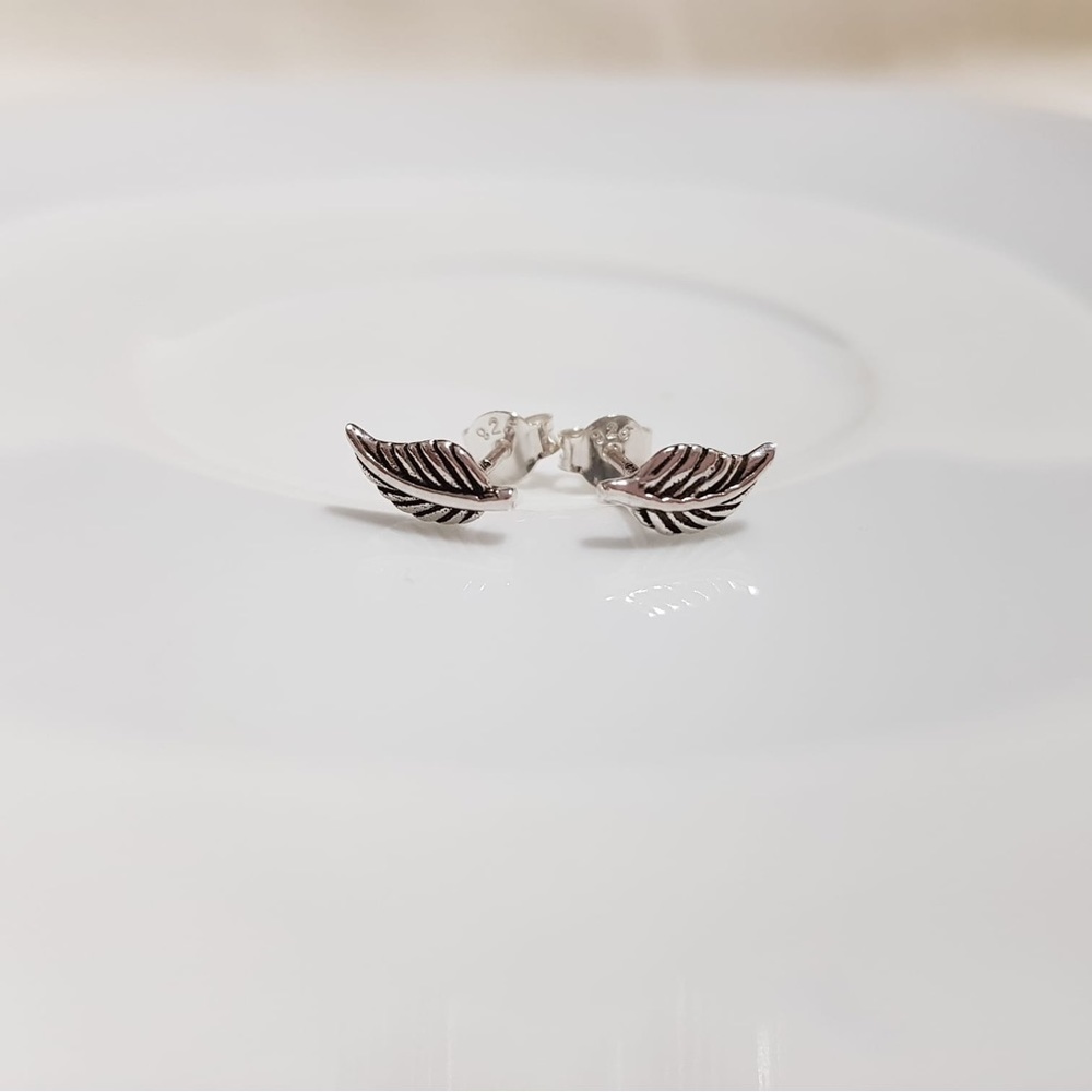 Leaf Earrings Sterling Silver 925